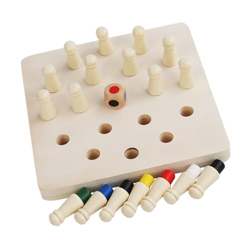 Warmhm Holz Schachspiel Für Lernspielzeug Gedächtnisleistung Und Intelligenzentwicklung Ideales Brettspiel Für Kleinkinder Und Vorschulkinder Farbenfrohes von Warmhm