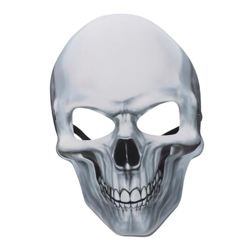 Warmhm Im Dunkeln Leuchtende Totenkopfmaske Halloween-schädelmaske, Vollkopf-skelettmaske Halloween-maske Halloween Männer Vollkopf-totenkopfmaske Leuchtende Maske Eva Weiß von Warmhm