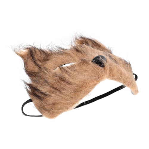 Warmhm Maske Kostümzubehör fuchs Halloween-Party- Halloween-Partybevorzugung Halloween- Partyzubehör Kunstpelz Light Brown von Warmhm