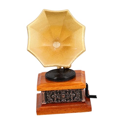 Warmhm Mini- -grammophon-simulations-grammophon-Modell Retro-puppenhausmöbel von Warmhm