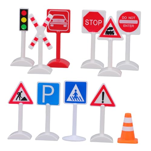 Warmhm Miniatur Verkehrszeichen Teilig Abs Verkehrsampel Stoppschild Baustellenwarnung für Eisenbahnspielzeug Jungen Mädchen Simulation Warmhm Miniatur Verkehrszeichen Teilig Abs Verkehrsampel Stoppschild Baustellenwarnung für Eisenbahnspielzeug Jungen Mädchen Simulation von Warmhm