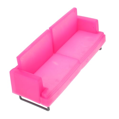 Warmhm Möbel Sofa Für Puppenhaus Luxuriöses Pinkes Puppenhaus Sofa Dekoration Für Wohnzimmer Rollenspiel Zubehör Puppenhaus Stuhl Für Kreative Szenen von Warmhm