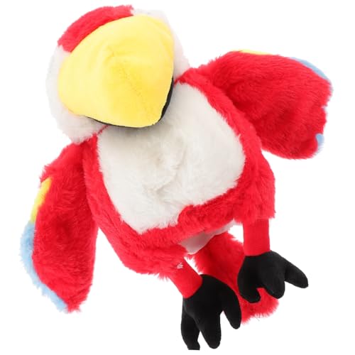 Warmhm Plüschpapagei Handpuppe Interaktive Vogel Handpuppe Für Lustiges Geschichtenerzählen Weiches Material Für Kleine Tierfreunde von Warmhm