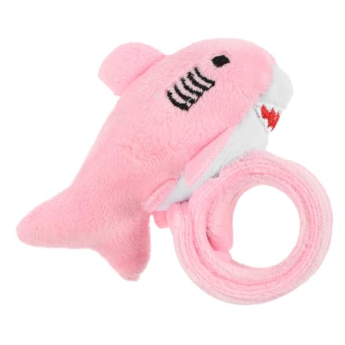 Warmhm Plüschring für kinderspielzeug Toys eintrittsbändchen Toys for Lebewesen Cartoon-Slap-Bands Perlen Schlagarmband Tierschnapparmbänder PP Baumwolle Rosa von Warmhm