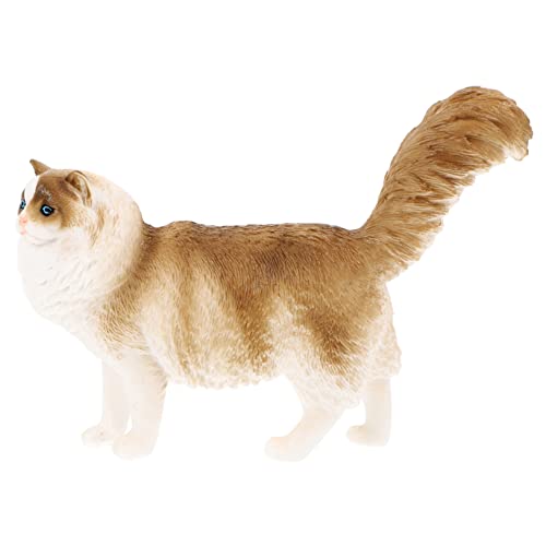 Warmhm Katzen Figur Spielzeug Indoor Katze Statue Ornament Lebensechte PVC Katze für Wohnzimmer von Warmhm