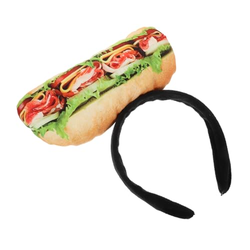 Warmhm Sandwich Stirnband Rollenspiel Stirnband Party Sandwich Haarband Party Stirnband Sandwich Kopf Reifen Kostüm Stirnband Essen Haar Accessoires Party Essen Stirnband von Warmhm