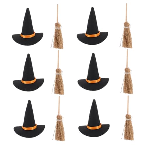 Warmhm Teiliges Mini Hexenhut und Besenset Halloween Dekorationen für Kleine Räume DIY Basteln Partyzubehör Wiederverwendbar Kompakt für Schreibtisch Regal und Arbeitsplatz Warmhm Teiliges Mini Hexenhut und Besenset Halloween Dekorationen für Kleine Räume DIY Basteln Partyzubehör Wiederverwendbar Kompakt für Schreibtisch Regal und Arbeitsplatz von Warmhm