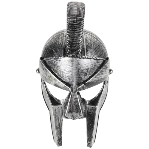 Warmhm -hut Kostümzubehör Für Antike Krieger Historischer Wikingerhelm Spartanisches Kostüm Cosplay-helm Krieger-kopfbedeckung Stinkender Römischer Helm Rüstungshelm Plastik Silver von Warmhm