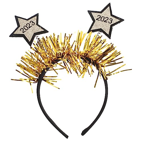 Warmhm neues jahr stirnband funkelnde Stirnbänder für Mädchen Bands Krawatten Party silvester kopfschmuck neujahrsdekorationen haarschmuck neujahr kopfschmuck abschluss kopfschmuck Golden von Warmhm