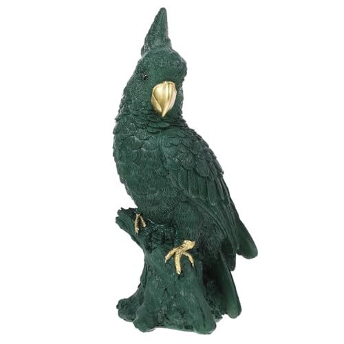 Warmhm papageienverzierungen Papageienmodell Papagei Stofftier Vogel Papageien Vogel- Vogel Voliere raumdeko gartendeko DIY-Bastelvögel lebensechtes Vogelmodell Harz Green von Warmhm