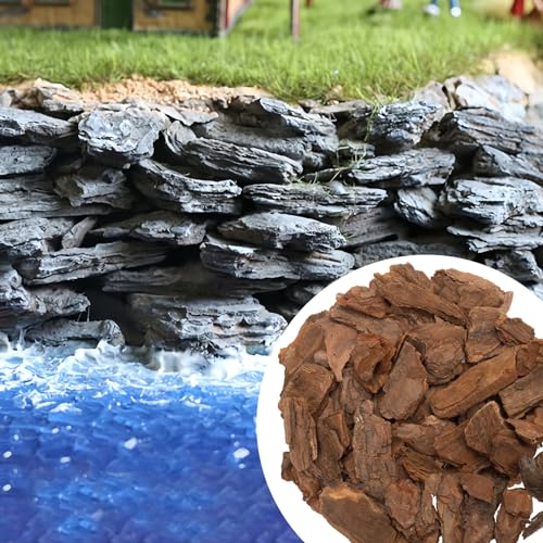 Warmtree Miniatur Rinde Diorama Materialien Miniatur Terrain für Diorama Supplies Mini Modell Militär Szene Eisenbahn Feengarten Diorama Landschaft Landschaft von Warmtree