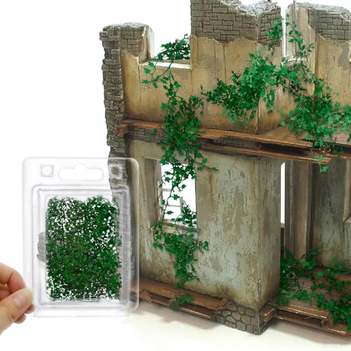 Warmtree Realistische Miniaturreben Simulation Rebe für DIY Mini Modelleisenbahn Feengarten Architektur Diorama Landschaft Layout (Dunkelgrün) von Warmtree