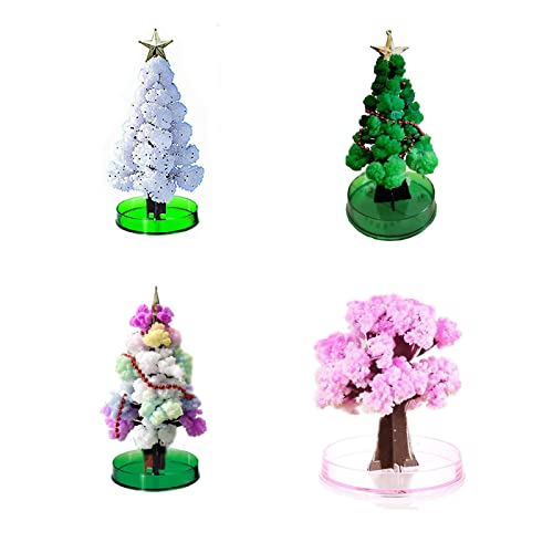 Warooma 4 Stück magischer Weihnachtsbaum, Papierbaum, bunt, zum Selbermachen, Weihnachtsschmuck, Geschenkset für Kinder, lustig, pädagogisch und Party von Warooma