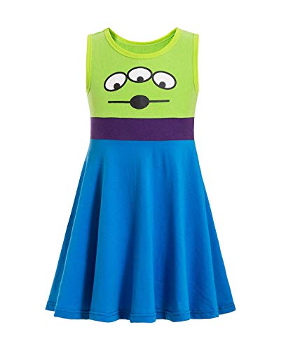 Waruila Alien-Kostüm für Kleinkinder, Alienkostüm für Mädchen, Prinzessinnenkleid, Party, Cosplay-Geschenk (Grün, 5-6) von Waruila