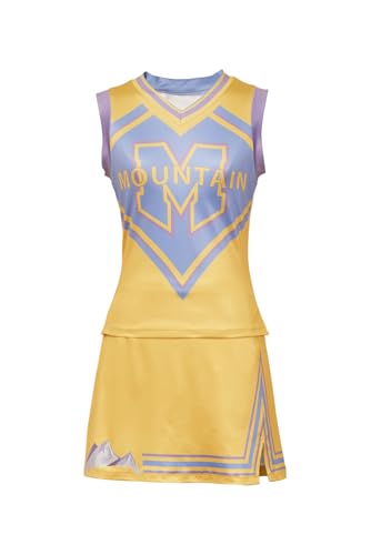 Waslary Addison Kostüm Damen Film Cosplay Cheerleader Kostüm Gelber Rock und Oberteil Halloween Party Anzug Waslary Addison Kostüm Damen Film Cosplay Cheerleader Kostüm Gelber Rock und Oberteil Halloween Party Anzug von Waslary