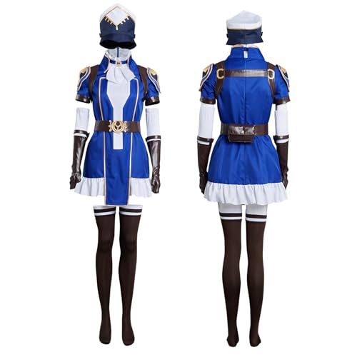 Waslary Caitlyn Kiramman Cosplay Kostüm Damen Halloween Polizistin Uniform Komplettes Outfit von Waslary