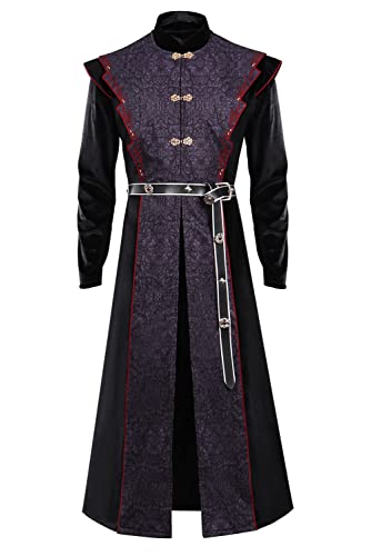 Waslary Daemon Targaryen Cosplay Prinz Kostüm Erwachsene Mittelalterliches Kostüm Herren Kleid und Gürtel Komplettset von Waslary