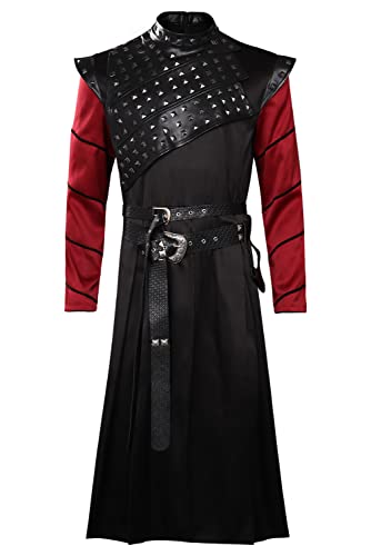 Waslary Daemon Targaryen Cosplay Prinz Kostüm Erwachsene Mittelalterliches Kostüm Herren Kleid und Gürtel Komplettset von Waslary