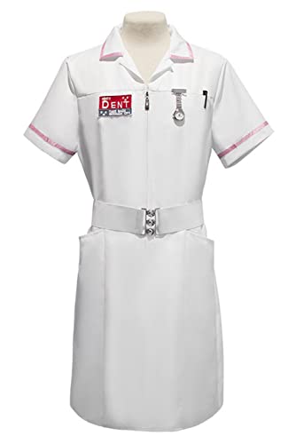 Waslary Herren Joker Krankenschwester Kostüm mit Stift Abzeichen Zubehör Set Halloween Joker Cosplay Kostüm Waslary Herren Joker Krankenschwester Kostüm mit Stift Abzeichen Zubehör Set Halloween Joker Cosplay Kostüm von Waslary