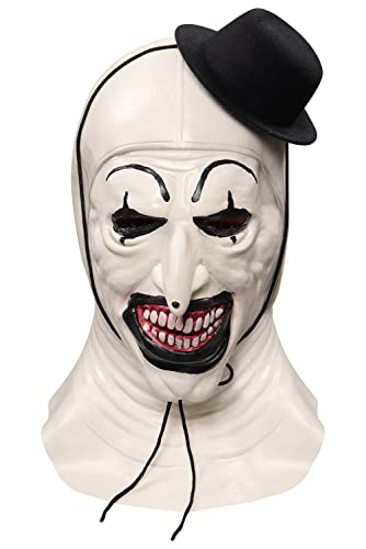 Waslary Horror Clown Maske Volllatex Halloween Maske Erwachsene Maskerade Weihnachten Party Kostüm Requisiten von Waslary