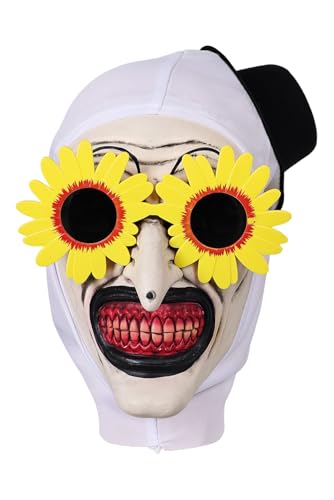 Waslary Horror Clown Maske Volllatex Halloween Maske Erwachsene Maskerade Weihnachten Party Kostüm Requisiten von Waslary