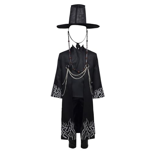 Waslary Saja Kostüm Jinu Cosplay Traditionelle Koreanische Kleidung Herren Schwarzes Anzug Halloween Party Kostüm Waslary Saja Kostüm Jinu Cosplay Traditionelle Koreanische Kleidung Herren Schwarzes Anzug Halloween Party Kostüm von Waslary