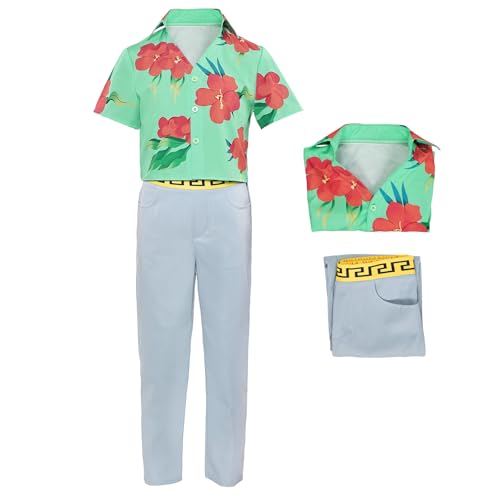 Waslary Saja Kostüm Jungen Jinu Cosplay Hemd Hose Oberteile und Gürtel Komplettes Set Halloween Party Kostüm Waslary Saja Kostüm Jungen Jinu Cosplay Hemd Hose Oberteile und Gürtel Komplettes Set Halloween Party Kostüm von Waslary