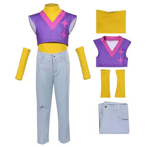 Waslary Saja Kostüm Jungen Jinu Cosplay Hemd Hose Oberteile und Gürtel Komplettes Set Halloween Party Kostüm Waslary Saja Kostüm Jungen Jinu Cosplay Hemd Hose Oberteile und Gürtel Komplettes Set Halloween Party Kostüm von Waslary
