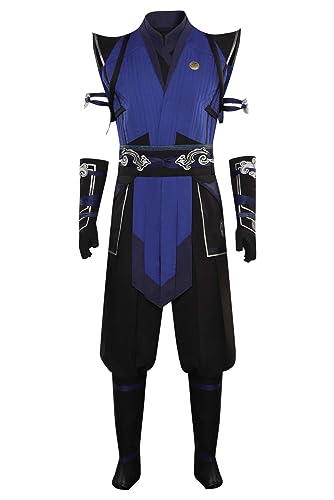 Waslary Sub Zero Kostüm Herren Spiel Charakter Bi Han Cosplay Uniform Komplettes Mörder Kostüm Halloween von Waslary