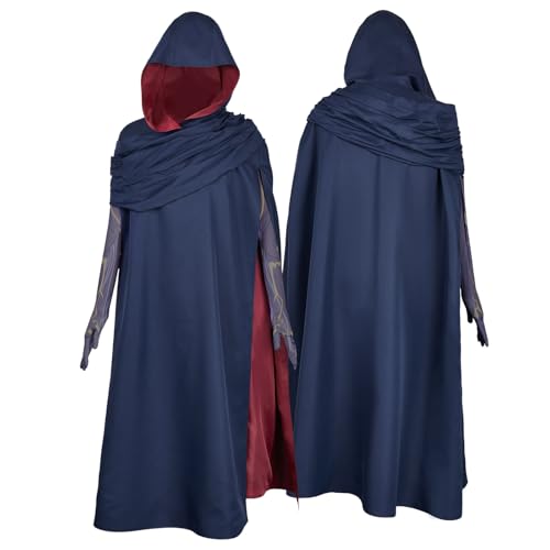 Waslary Viktor Cosplay Kostüm Erwachsene Blauer Umhang Handschuhe und Strumpfhose Halloween Karneval Set von Waslary