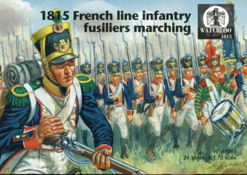 1815 French line infantry fusiliers marching von Waterloo 1815