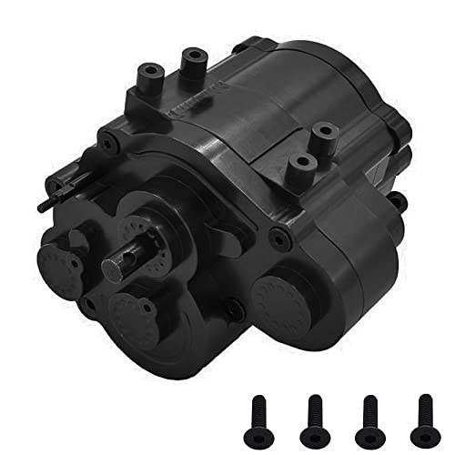 Watlsuz 2 Getriebe Metall mit Stahlgetriebe f¨¹r AXIAL SCX6 AXI05000 1/6 RC Raupenauto Upgrade Teile, Schwarz von Watlsuz