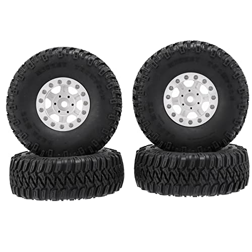 Watlsuz 4 ST¨¹CKE 1,55 Metall Beadlock Felge Reifen Set f¨¹r Axial Jr 90069 D90 CC01 LC70 1/10 RC Crawler Auto,1 von Watlsuz