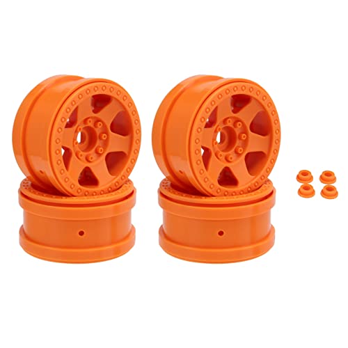 Watlsuz 4 ST¨¹CKE Kunststoff 2.2 Beadlock Felge Radnabe f¨¹r 1/10 RC Crawler Auto Axial SCX10 Wraith RR10 Capra TRX4, Orange von Watlsuz