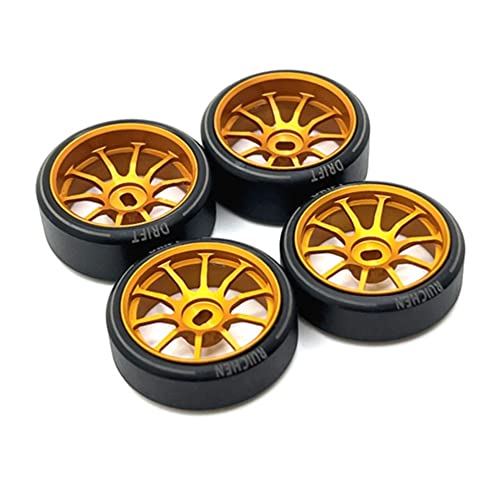 Watlsuz 4 St¨¹Ck Hartplastik Driftreifen Reifen Metallfelge f¨¹r 284131 K969 K989 P929 Mini-Z 1/28 RC Car Upgrades Teile,4 von Watlsuz