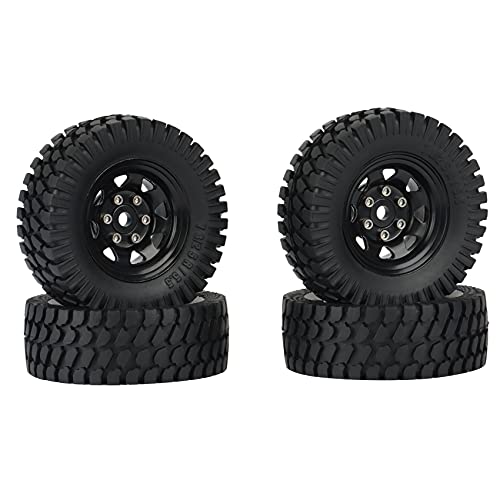 Watlsuz 4 St¨¹Cke 1,55 Metall Perlenverschluss Felge Reifen Set f¨¹r 1/10 RC Crawler Auto Axial Jr 90069 D90 CC01 LC70,2 von Watlsuz