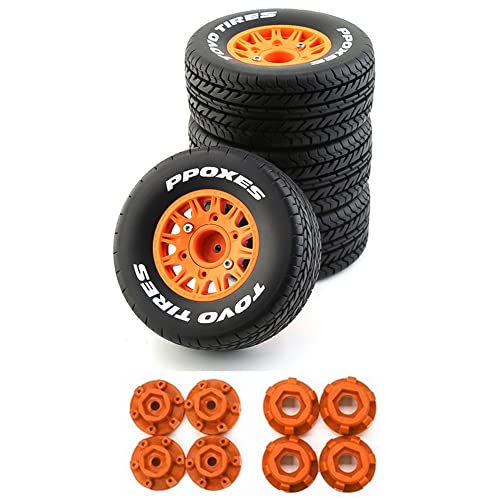 Watlsuz 4 St¨¹Cke 113 Mm 1/8 1/10 Kurzstrecken Truck Reifen mit 12 14 17 Mm Sechskant f¨¹r Slash Arrma SENTON VKAR RC Car,2 von Watlsuz