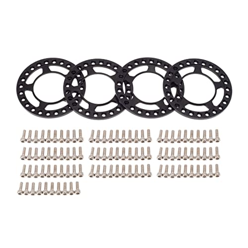 Watlsuz 4 St¨¹Cke Metall 1,9 Rad ?U?Erer Beadlock Ring f¨¹r 1/10 RC Crawler Auto Axial SCX10 90046 TRX4 Felgen, Schwarz von Watlsuz