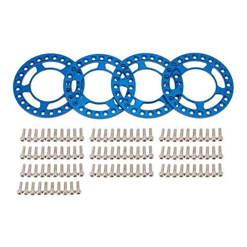 Watlsuz 4 St¨¹Cke Metall 1,9 Rad ?U?Erer Beadlock Ring f¨¹r 1/10 RC Crawler Auto Axial SCX10 90046 TRX4 Felgen,Blau von Watlsuz