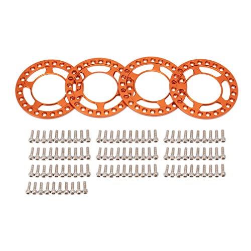 Watlsuz 4 St¨¹Cke Metall 1,9 Rad ?U?Erer Beadlock Ring f¨¹r 1/10 RC Crawler Auto Axial SCX10 90046 TRX4 Felgen,Orange von Watlsuz