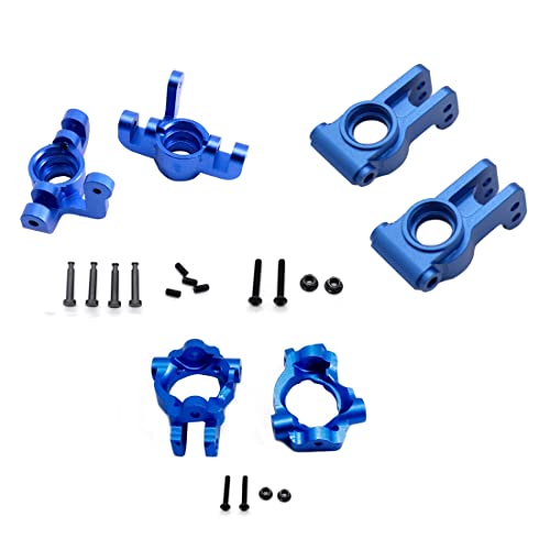 Watlsuz 6-Teiliges Metall-Vorderspindel- und ?-Hinterradnaben-Set f¨¹r Lasernut U4 Tenacity //DB Pro 1/10 RC-Autoteile, Blau von Watlsuz