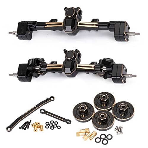 Watlsuz Komplettes Vorderes und Hinteres Portalachsen-Set Messing f¨¹r 1/24 RC Crawler Car Axial SCX24 C10 Deadbolt JLU,1 von Watlsuz