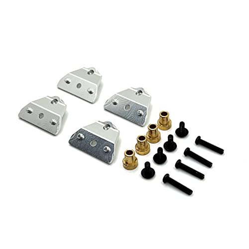 Watlsuz MN78 STO?D?Mpferhalterung Metall Vorne und Hinten f¨¹r MN78 MN-78 MN 78 1/12 RC-Auto-Upgrade-Teile, Silber von Watlsuz