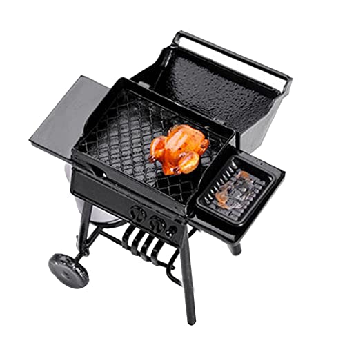 Watlsuz Ma?Stab 1:10 Barbecue Grill Puppenhaus Miniatur Ornamente Grillwerkzeug Mini M?Bel,A von Watlsuz