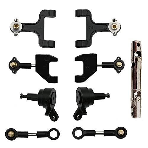 Watlsuz Metall Ober und Unter Schwinge Arm Lenkung Schalen Antrieb Wellen Set f¨¹r D12 1/10 RC Auto Upgrade Teile Zubeh?R von Watlsuz