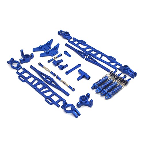 Watlsuz Metall Upgrade Zubeh?R Set Lenkblock STO?D?Mpfer Querlenker f¨¹r 104009 12402-A RC Auto,Blau von Watlsuz