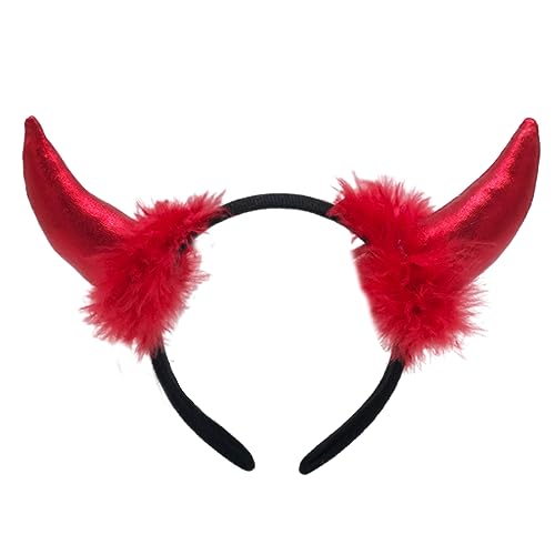 Watreketal Stirnband, Halloween-Hörner, Stirnband, Horn, Reifen, Cosplay, Kostüm, Foto-Requisiten, Haar-Accessoire für Halloween, Weihnachtsdekoration von Watreketal