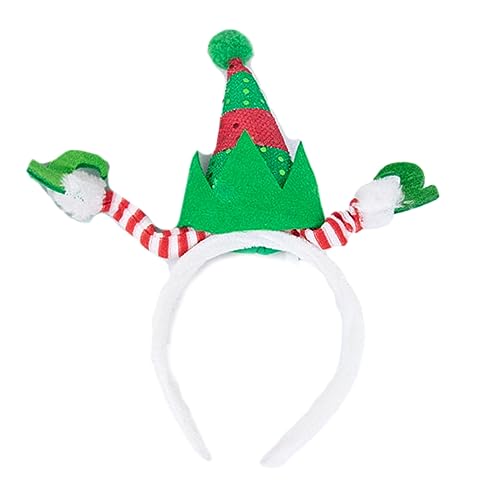 Watreketal Stirnband, Party-Stirnband, pelziger Weihnachtsbaum, Kopfbedeckung, Haarreif für Halloween, Weihnachten, Kopfschmuck, Partyzubehör von Watreketal