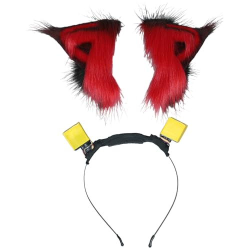 Watreketal Stirnband, handgefertigtes Tierohr-Stirnband, Animes, abnehmbares Stirnband, Maskeraden, Kostüm, beweglicher Haarreif, Partyzubehör von Watreketal