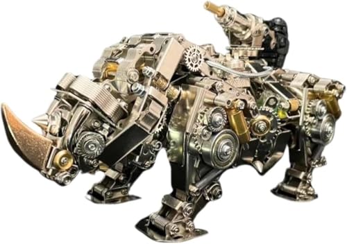 3D-Puzzles für Erwachsene: Nashorn-Metallmodelle zum Bauen, Bastelsets für aufregende praktische Erfahrungen, DIY-Montage-Metallmodell für Geburtstagsgeschenk (Color) von Wauvmoss